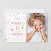Invitation Budget Sprints Enfants Photo Anniversaire (Devant)