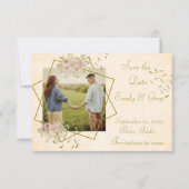 Invitation Budget Style de pays romantique enregistrer la dat (Devant)