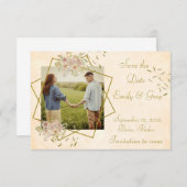 Invitation Budget Style de pays romantique enregistrer la dat (Devant / Derrière)