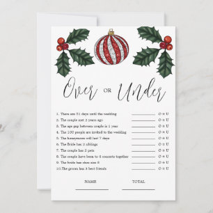 Invitation Budget sur ou sous le jeu nuptial de Noël