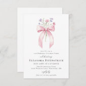 Invitation BUDGET SURPRISE PARTY 21e anniversaire Bow Invitat (Devant / Derrière)