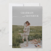 Invitation Budget tout en un + code QR Sage Green Mariage (Devant)