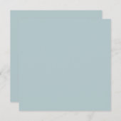 Invitation BUDGET Verre de mer Sage vert Mariage monochrome (Devant / Derrière)