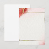 Invitation Budget vide Élégant mariage rouge et or  (Devant / Derrière)