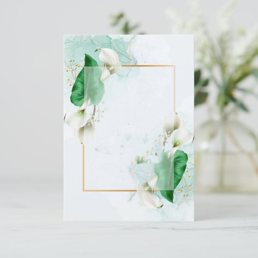 Invitation Budget vide Mariage élégant callas  (Debout devant)