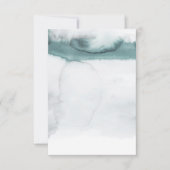 Invitation Budget vierge Aqua mariage aquarelle verte  (Devant)
