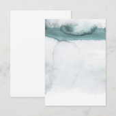 Invitation Budget vierge Aqua mariage aquarelle verte  (Devant / Derrière)