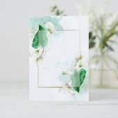 Invitation Budget vierge Élégant calla lys mariage (Debout devant)