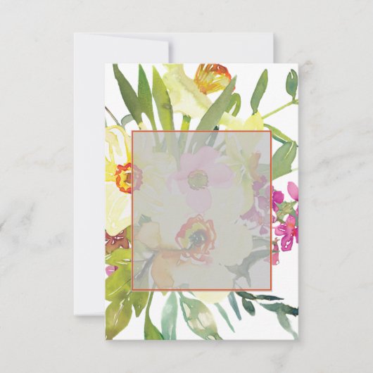 Invitation Budget vierge Elégant mariage jonquilles (Devant)