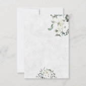 Invitation Budget vierge Fleurs aquarelles mariage ivoire  (Devant)