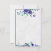 Invitation Budget vierge Fleurs aquarelles violettes Invitati (Devant)