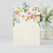 Invitation Budget vierge Fleurs de mariage pastel joli  (Debout devant)