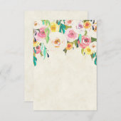 Invitation Budget vierge Fleurs de mariage pastel joli  (Devant / Derrière)