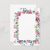 Invitation Budget vierge Fleurs lumineuses mariage  (Devant / Derrière)