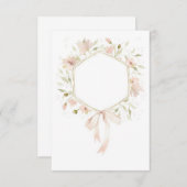 Invitation Budget vierge Fleurs rose pastel mariage  (Devant / Derrière)