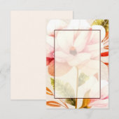 Invitation Budget vierge Fleurs roses mariage (Devant / Derrière)