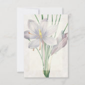 Invitation Budget vierge fleurs vintage mariage  (Devant)