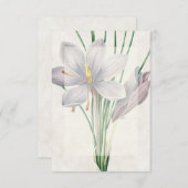 Invitation Budget vierge fleurs vintage mariage  (Devant / Derrière)