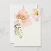 Invitation Budget vierge  floral mariage aquarelle rose  (Devant)