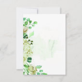 Invitation Budget vierge floral vert mariage (Devant)