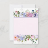 Invitation Budget vierge mariage d'aquarelle violet et bleu (Devant)