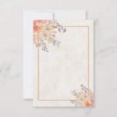 Invitation Budget vierge mariage floral aquarelle abricot En (Devant)