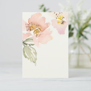 Invitation Budget vierge mariage floral aquarelle rose 