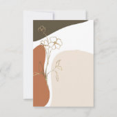 Invitation Budget vierge Mariage floral moderne  (Devant)