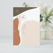 Invitation Budget vierge Mariage floral moderne  (Debout devant)