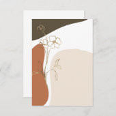 Invitation Budget vierge Mariage floral moderne  (Devant / Derrière)