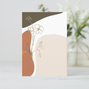 Invitation Budget vierge Mariage floral moderne 