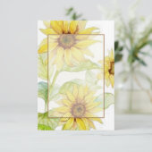 Invitation Budget vierge Mariage Tournesols  (Debout devant)