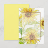 Invitation Budget vierge Mariage Tournesols  (Devant / Derrière)