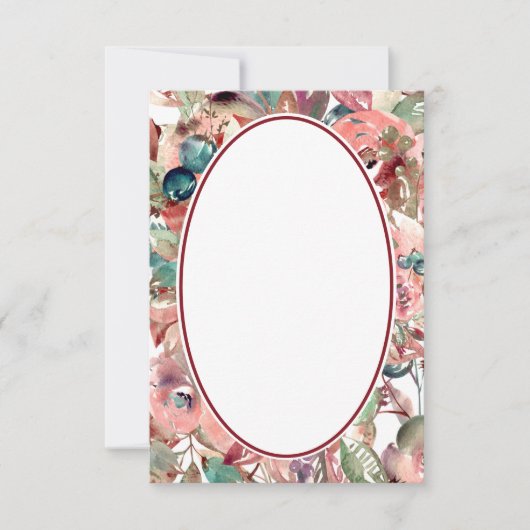 Invitation Budget vierge Orange aquarelle florale mariage   (Devant)