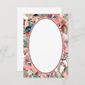 Invitation Budget vierge Orange aquarelle florale mariage   (Devant / Derrière)