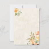 Invitation Budget vierge Orange et floral mariage jaune  (Devant)