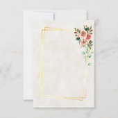 Invitation Budget vierge Rose jolie et or mariage (Devant)