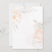 Invitation Budget vierge Roses roses blush Mariage  (Devant)
