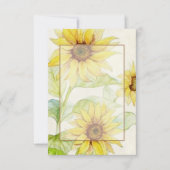 Invitation Budget vierge Sunflowers mariage  (Devant)
