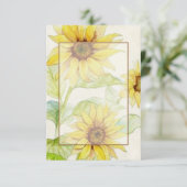 Invitation Budget vierge Sunflowers mariage  (Debout devant)