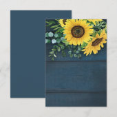 Invitation Budget vierge Tournesols de campagne mariage (Devant / Derrière)