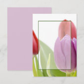 Invitation Budget vierge Tulipes mariage  (Devant / Derrière)