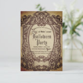 Invitation Budget Vintage victorien gothique Wicked Halloween (Debout devant)