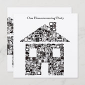 Invitation Buff House Accueil Fête du réchauffement climatiqu (Devant / Derrière)