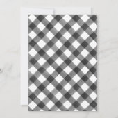 Invitation Buffalo Check Black & White Custom Christmas Party (Dos)