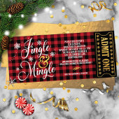 Invitation Buffalo Check Jingle and Mingle Christmas Party