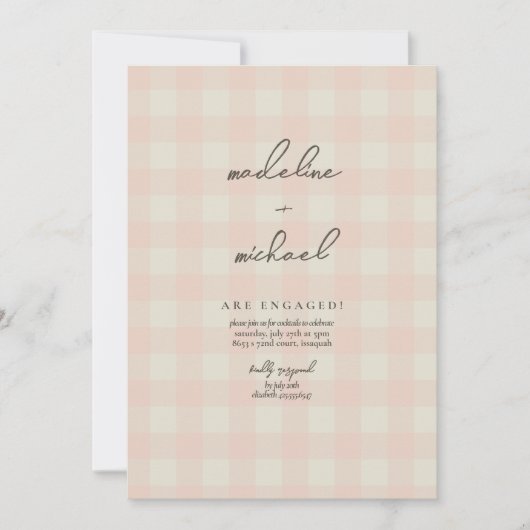Invitation Buffalo Plaid (Devant)