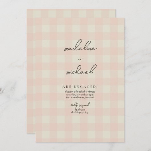 Invitation Buffalo Plaid (Devant / Derrière)