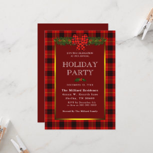 Invitation Buffalo Plaid And Garland