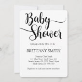 Invitation Buffalo Plaid Baby shower simple (Devant)